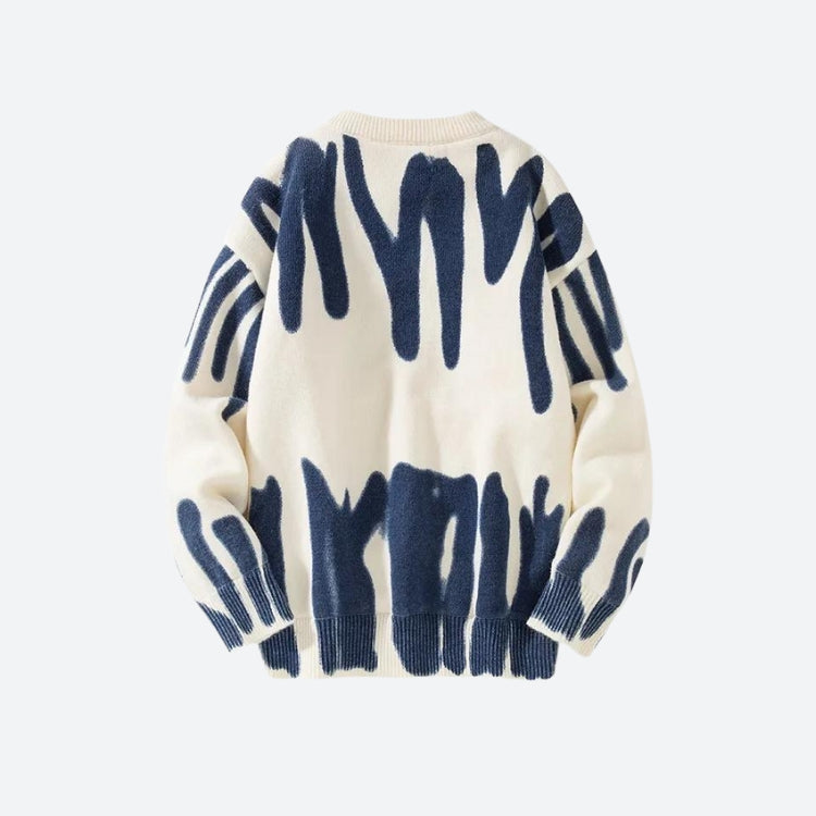 Spray Paint Soft Touch Knitted Sweater - KAYSMAR