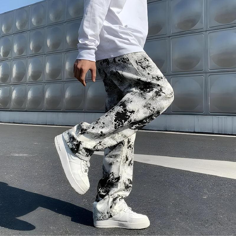 Spray Paint Straight Leg Jeans - KAYSMAR