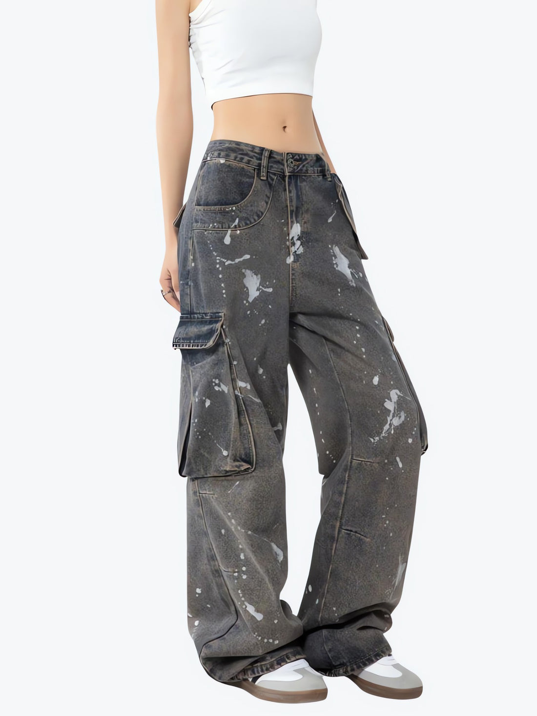 Stained Cargo Jeans - KAYSMAR