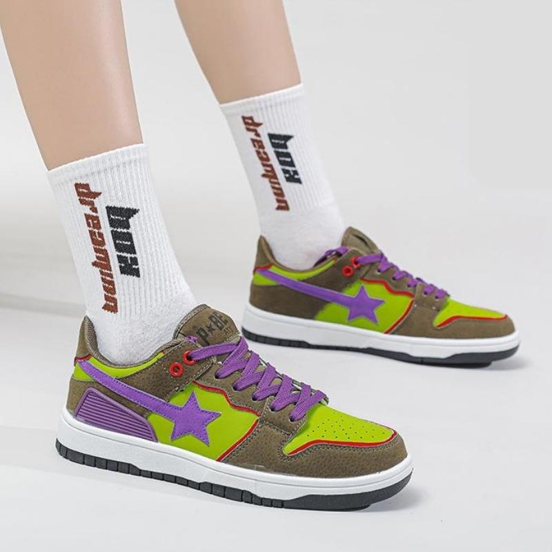 Star Embroidered Multicolor Sneakers - KAYSMAR