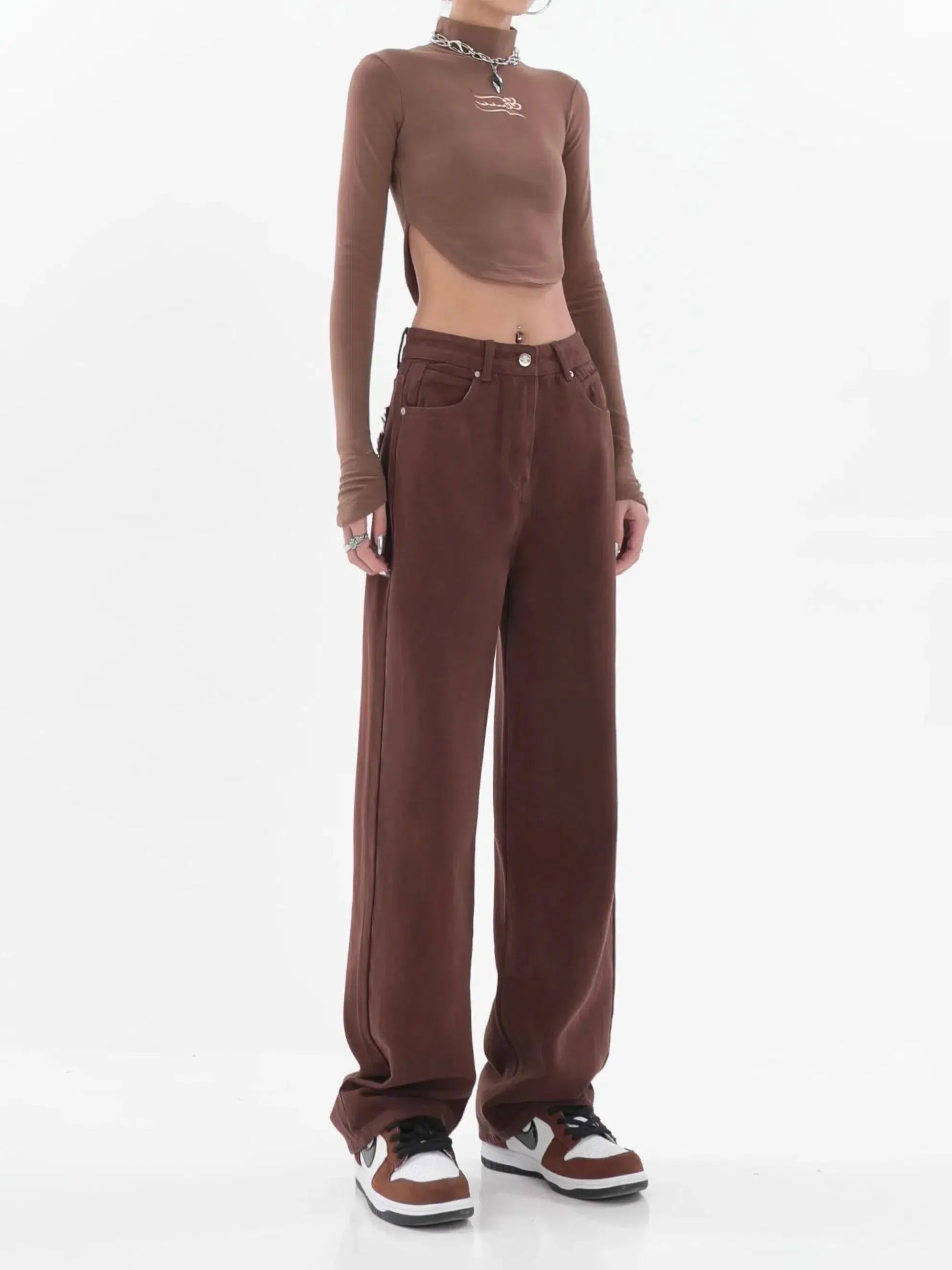 Star Pockets Wide Leg Jeans - KAYSMAR