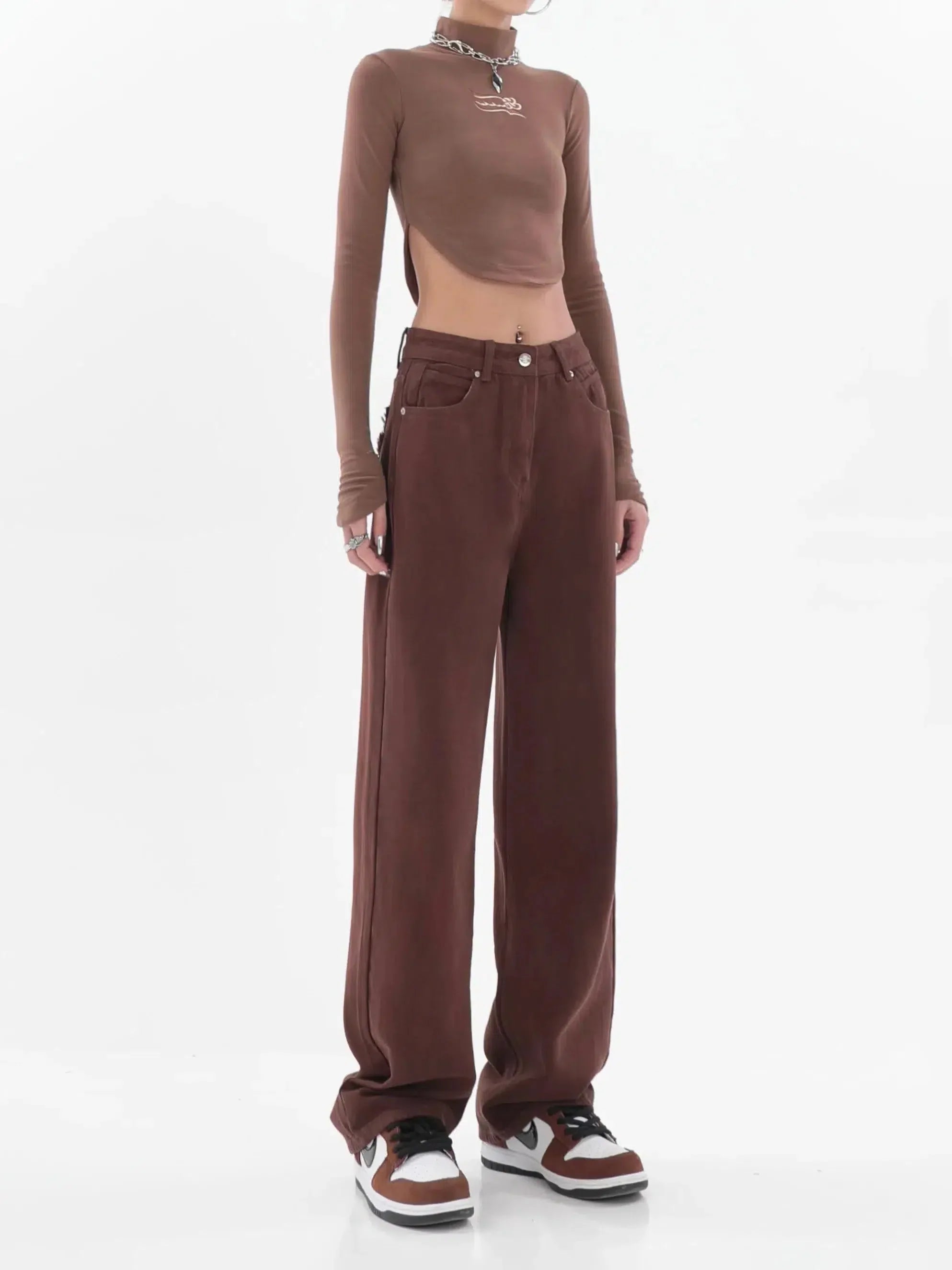 Star Pockets Wide Leg Jeans - KAYSMAR