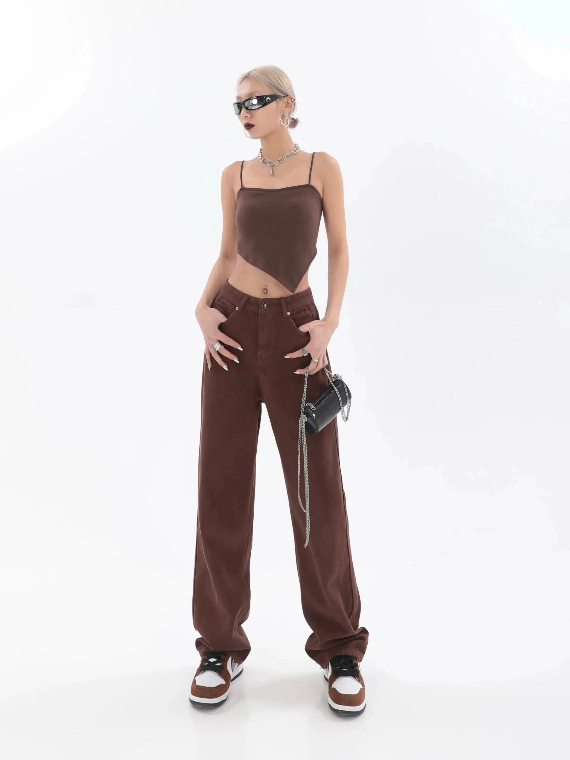 Star Pockets Wide Leg Jeans - KAYSMAR