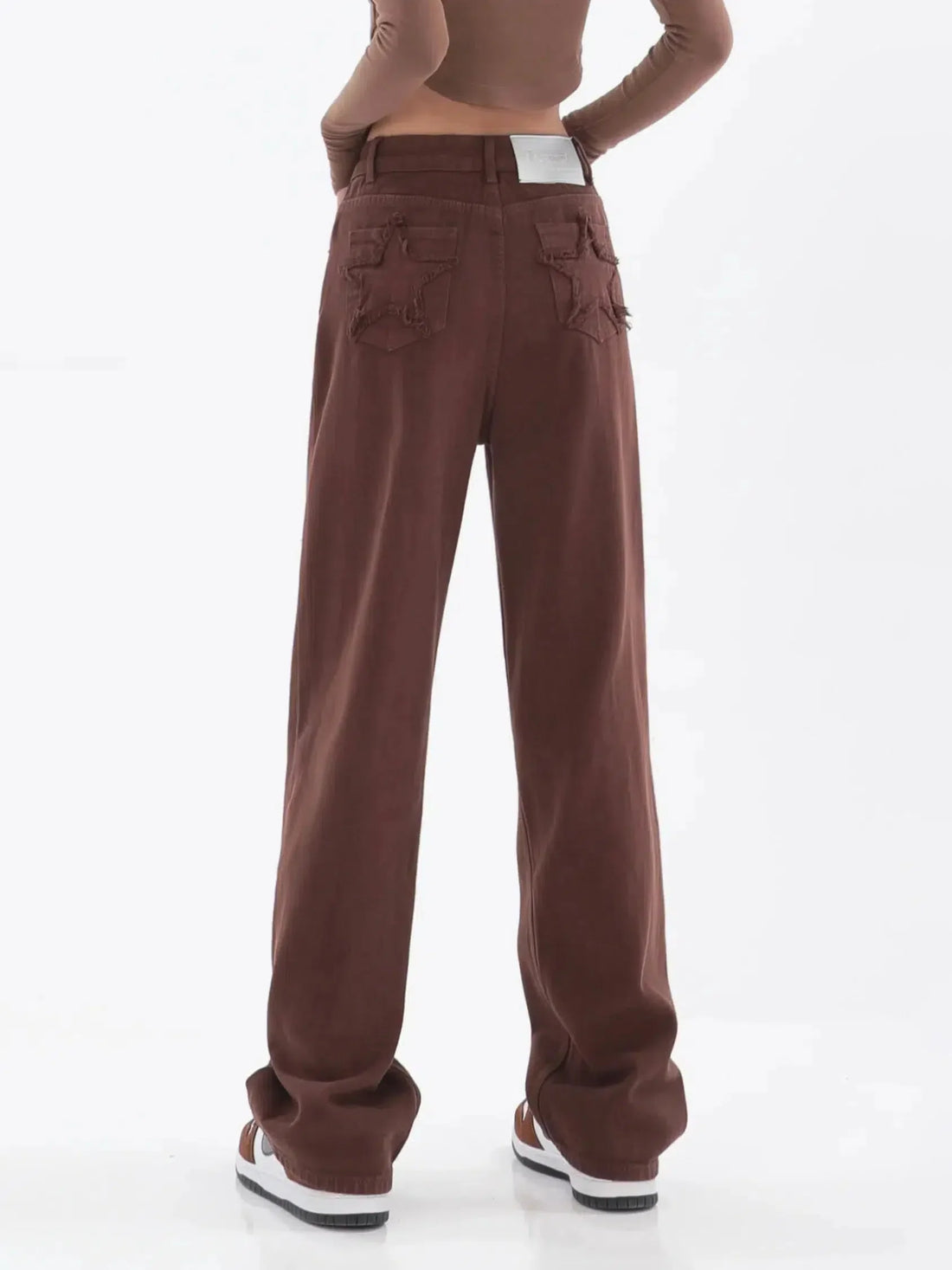 Star Pockets Wide Leg Jeans - KAYSMAR