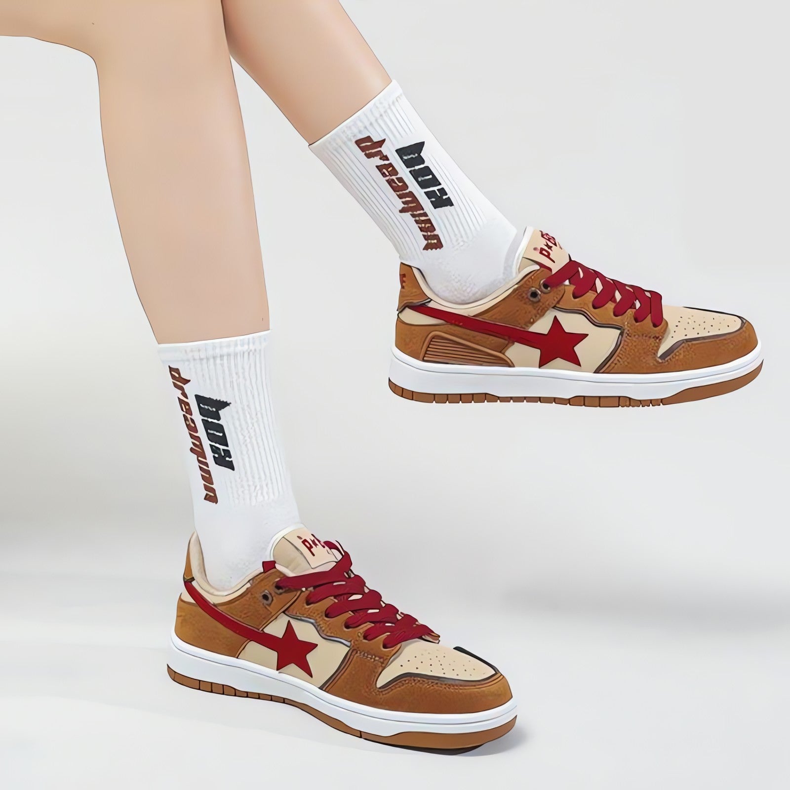 Star Embroidered Multicolor Sneakers - KAYSMAR