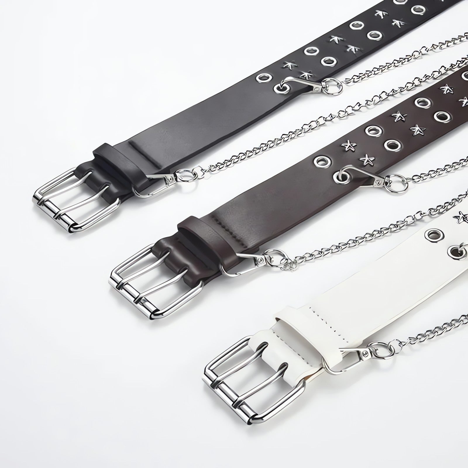 Star Studded Belt with Chain - KAYSMAR