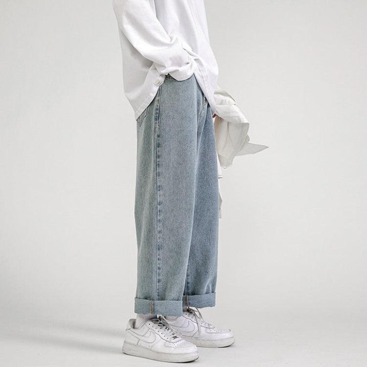 Straight Leg Mid Rise Baggy Jeans - KAYSMAR