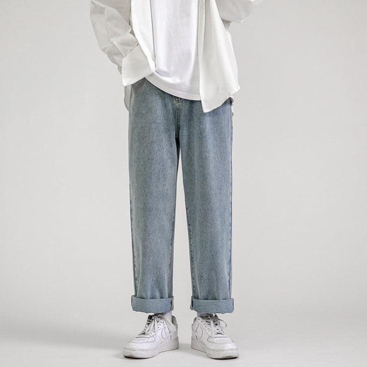 Straight Leg Mid Rise Baggy Jeans - KAYSMAR
