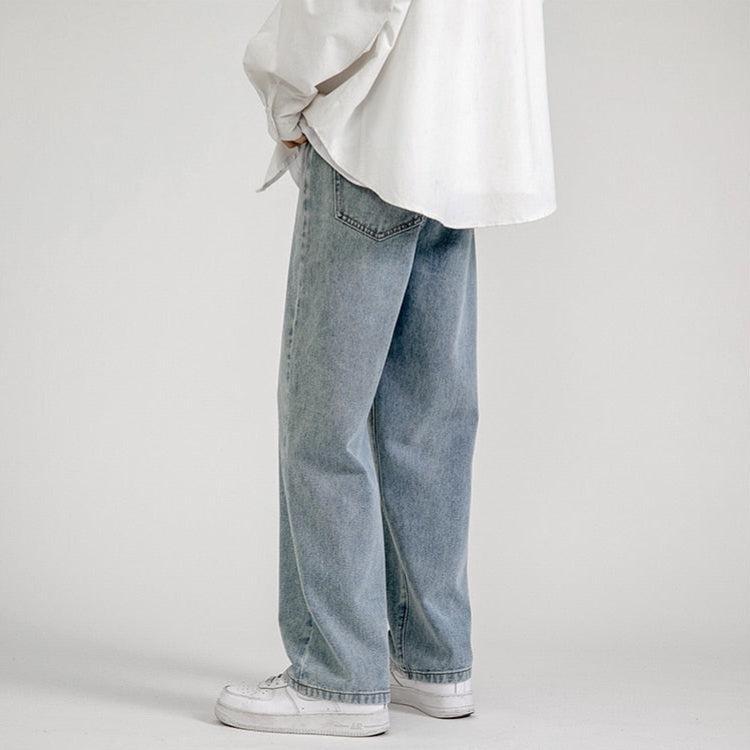 Straight Leg Mid Rise Baggy Jeans - KAYSMAR
