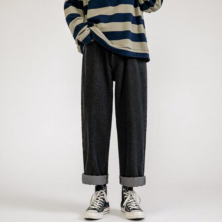 Straight Leg Mid Rise Baggy Jeans - KAYSMAR