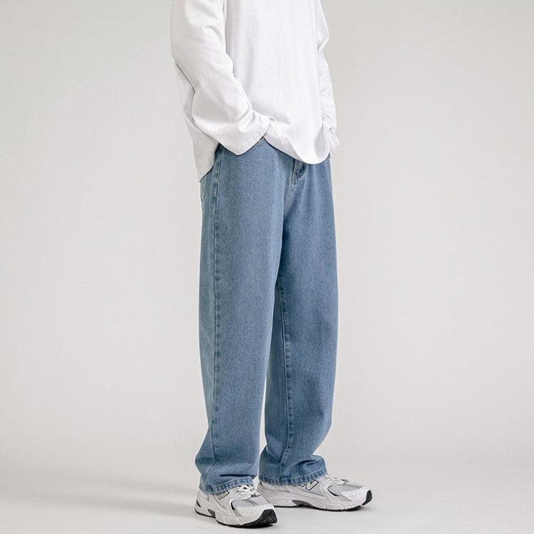Straight Leg Mid Rise Baggy Jeans - KAYSMAR
