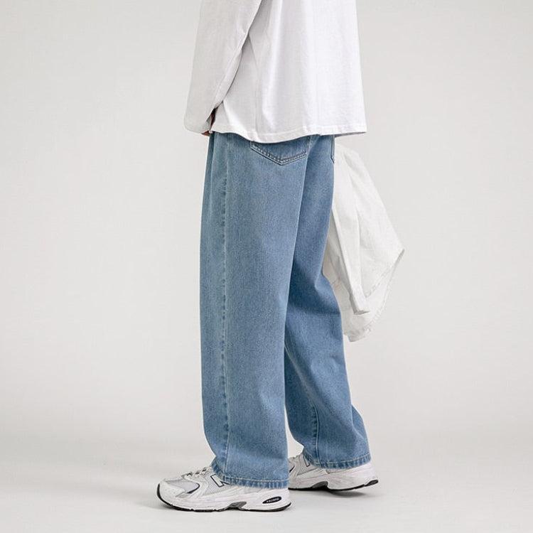 Straight Leg Mid Rise Baggy Jeans - KAYSMAR