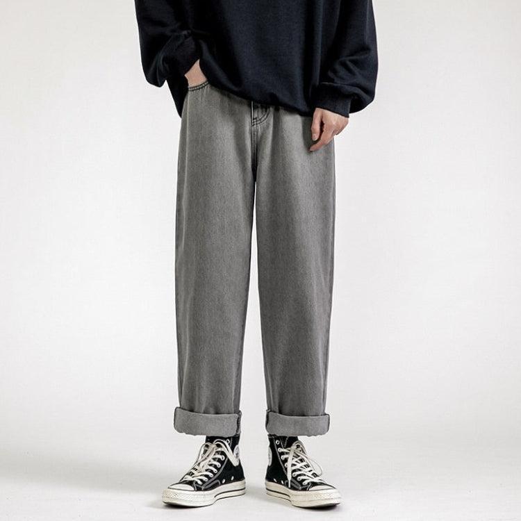Straight Leg Mid Rise Baggy Jeans - KAYSMAR