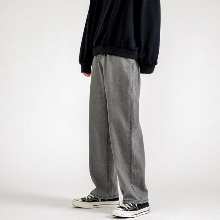 Straight Leg Mid Rise Baggy Jeans - KAYSMAR