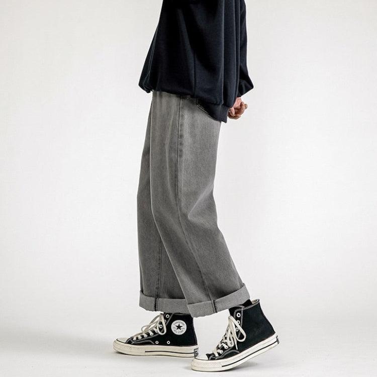 Straight Leg Mid Rise Baggy Jeans - KAYSMAR