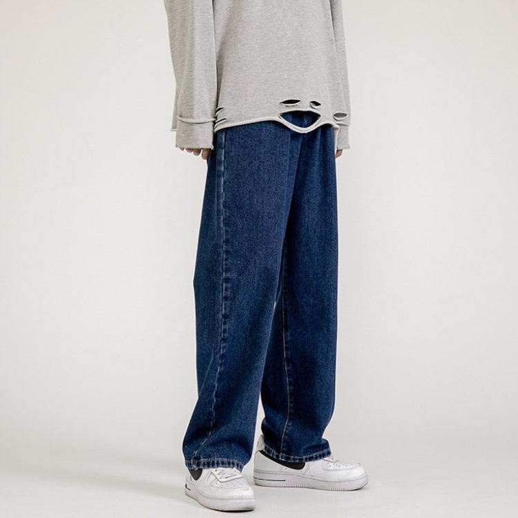 Straight Leg Mid Rise Baggy Jeans - KAYSMAR