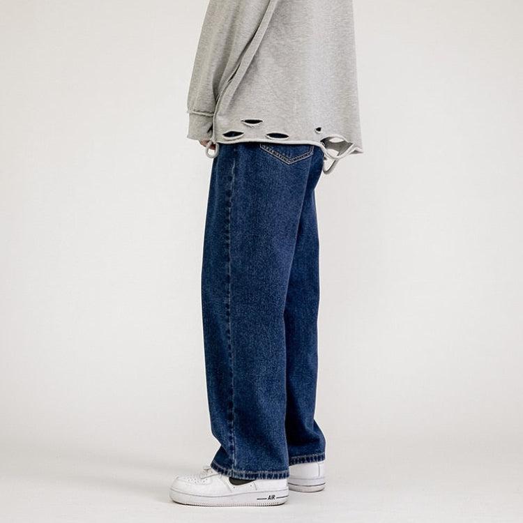 Straight Leg Mid Rise Baggy Jeans - KAYSMAR