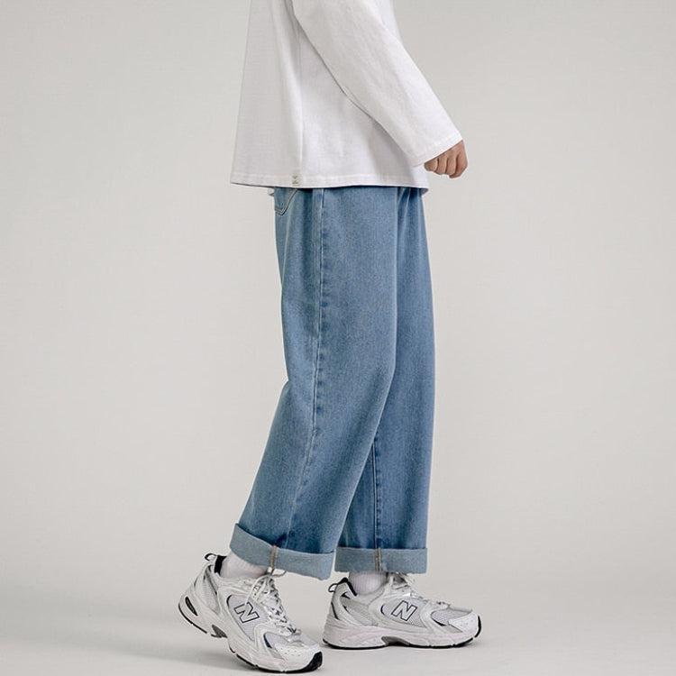 Straight Leg Mid Rise Baggy Jeans - KAYSMAR