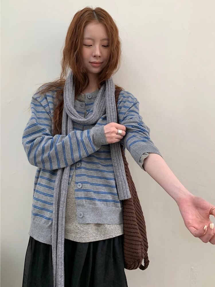 Striped Cardigan - KAYSMAR
