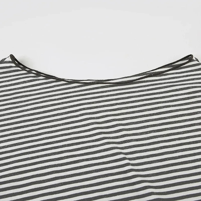 Striped Neck Tie Top - KAYSMAR