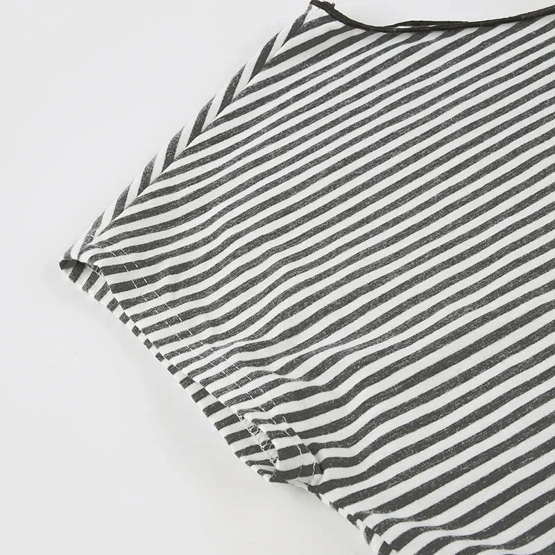 Striped Neck Tie Top - KAYSMAR
