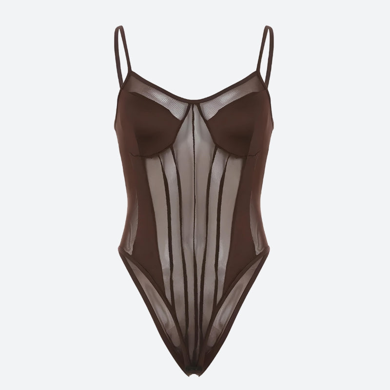 Striped Sheer Bodysuit - KAYSMAR