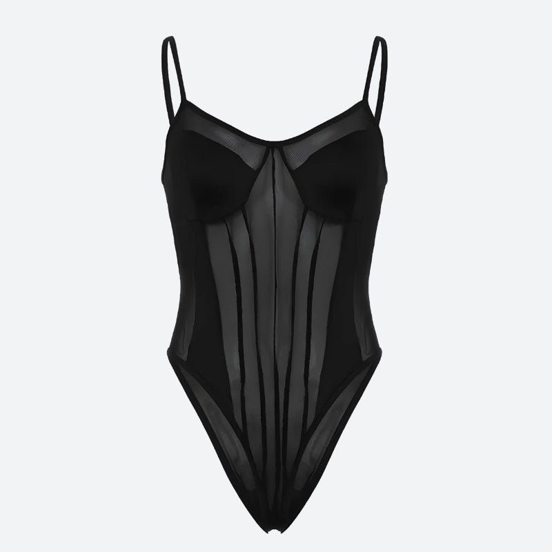 Striped Sheer Bodysuit - KAYSMAR