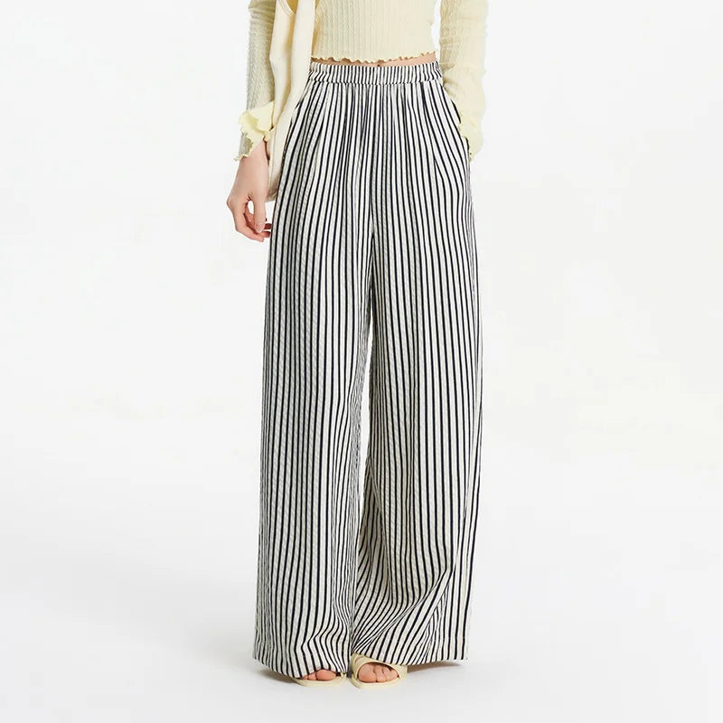 Striped Wide Leg Pants - KAYSMAR