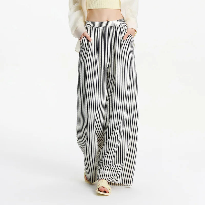 Striped Wide Leg Pants - KAYSMAR