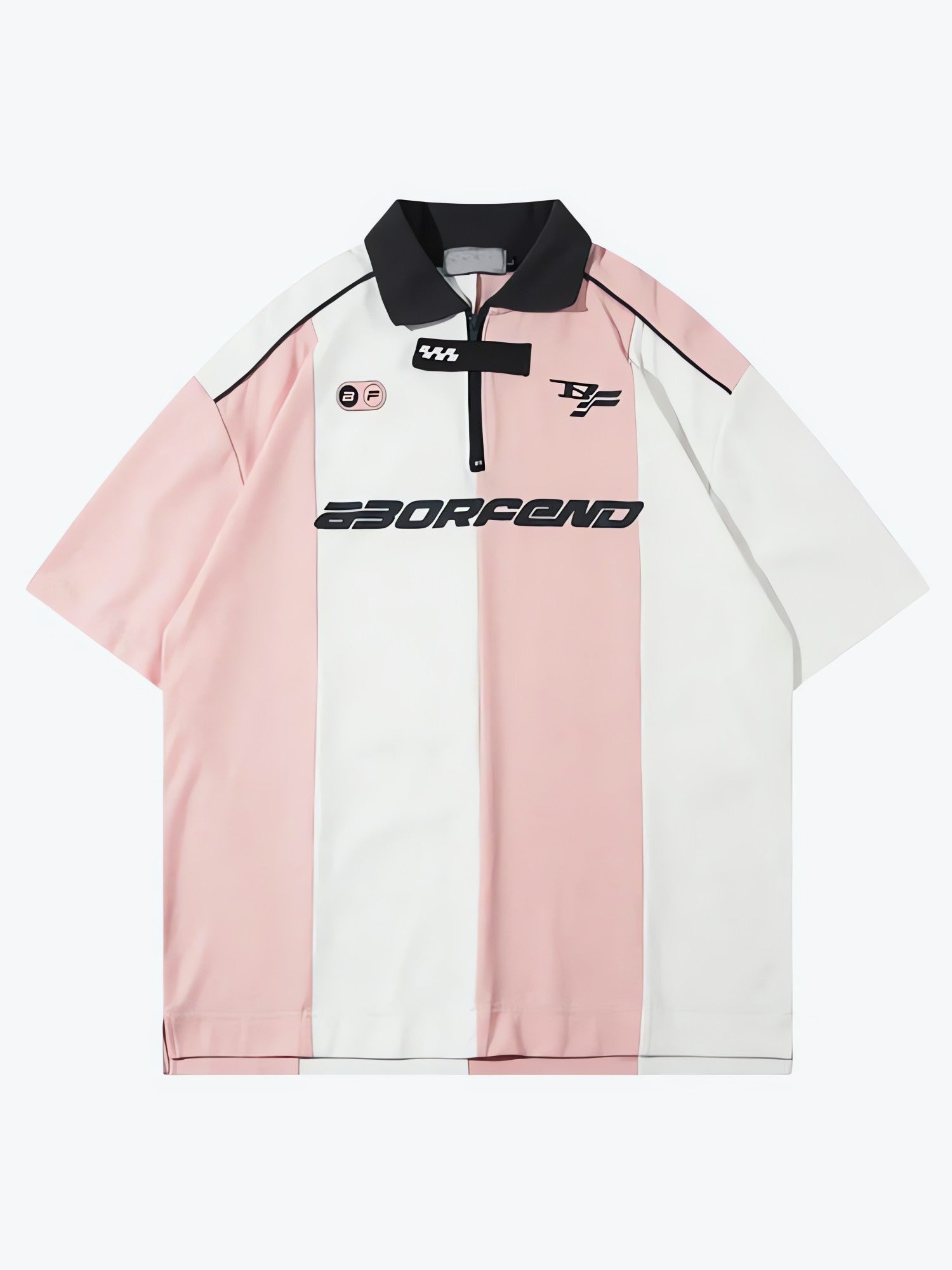 Striped Half Zip-Up Jersey Top - KAYSMAR