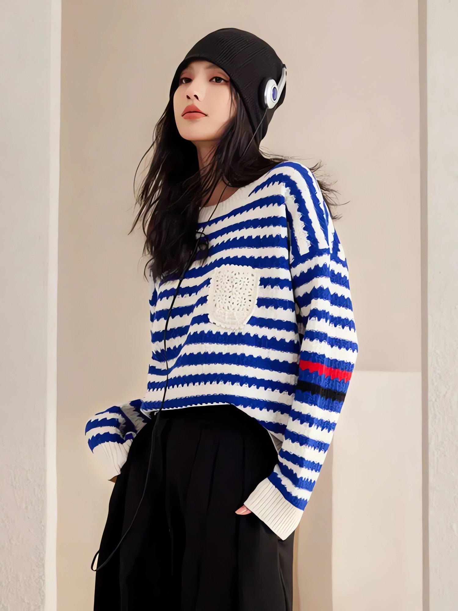 Striped Knitted Sweater - KAYSMAR