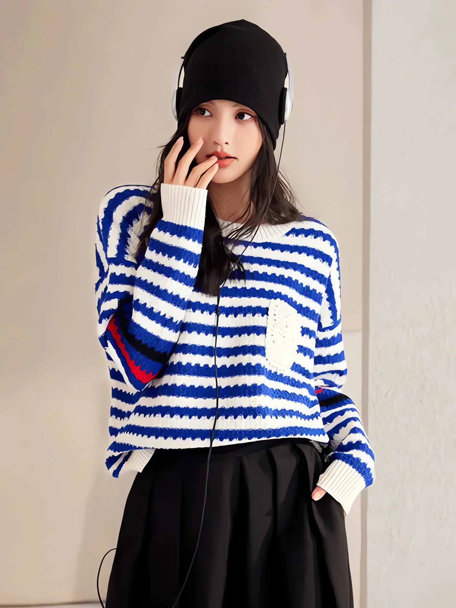 Striped Knitted Sweater - KAYSMAR