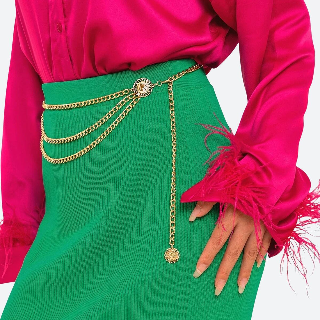 Sun Medallion Chain Belt - KAYSMAR