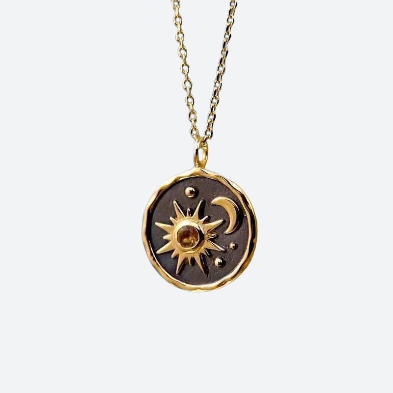 Sun Moon Charm Necklace - KAYSMAR