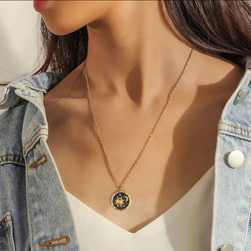 Sun Moon Charm Necklace - KAYSMAR