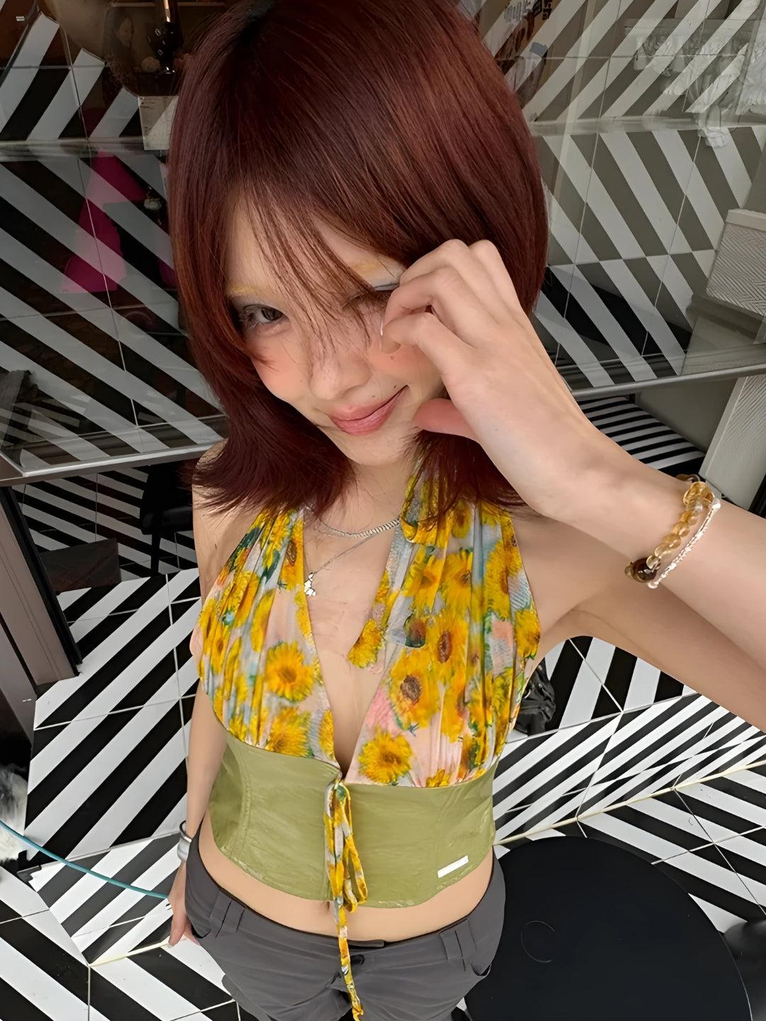 Sunflower Halter Top - KAYSMAR
