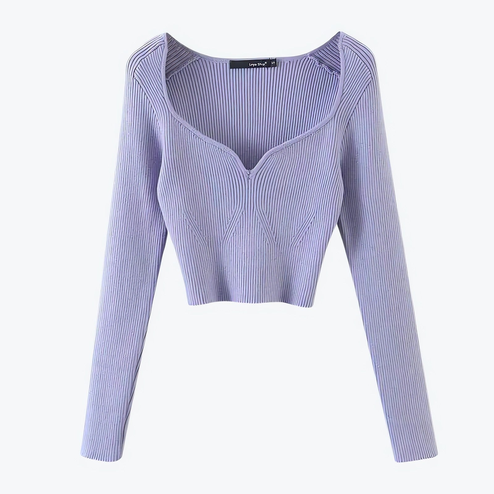 Sweetheart Neckline Corduroy Crop Top - KAYSMAR