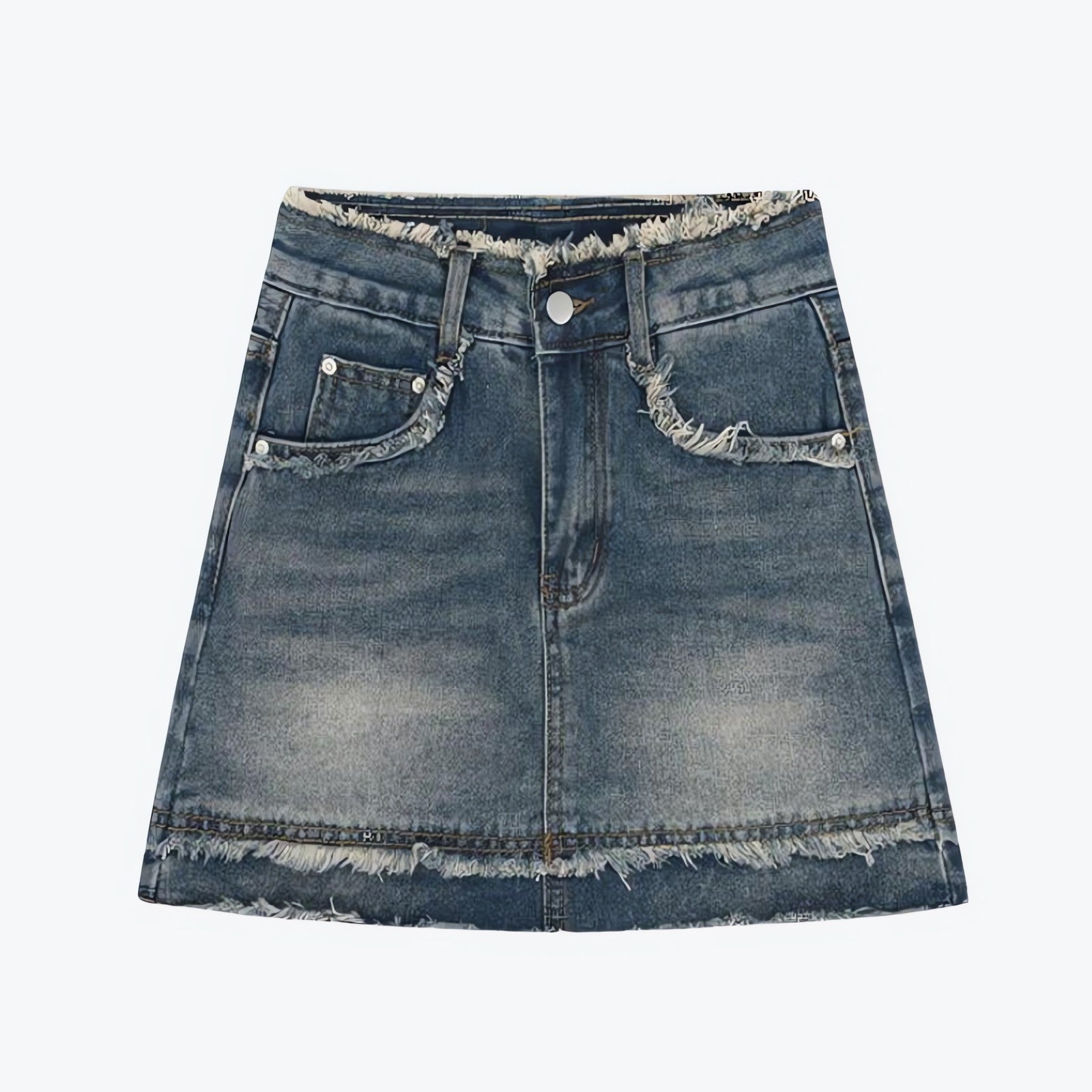 Tasseled Denim Mini Skort - KAYSMAR