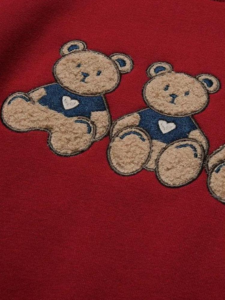 Teddy Bears Embroidered Sweatshirt - KAYSMAR