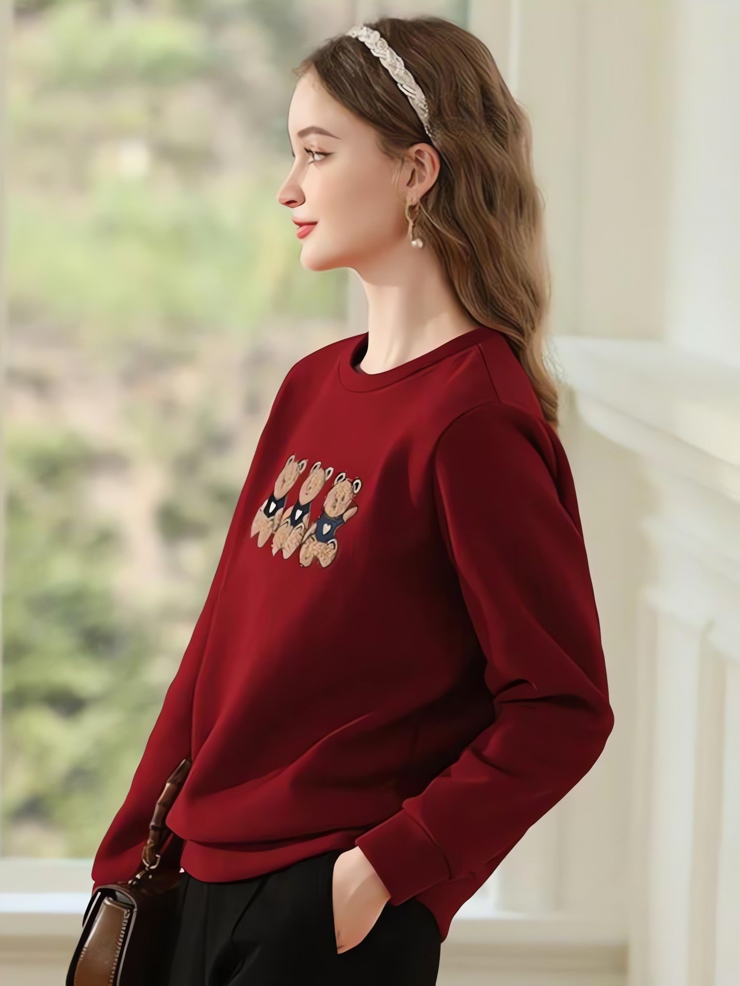 Teddy Bears Embroidered Sweatshirt - KAYSMAR