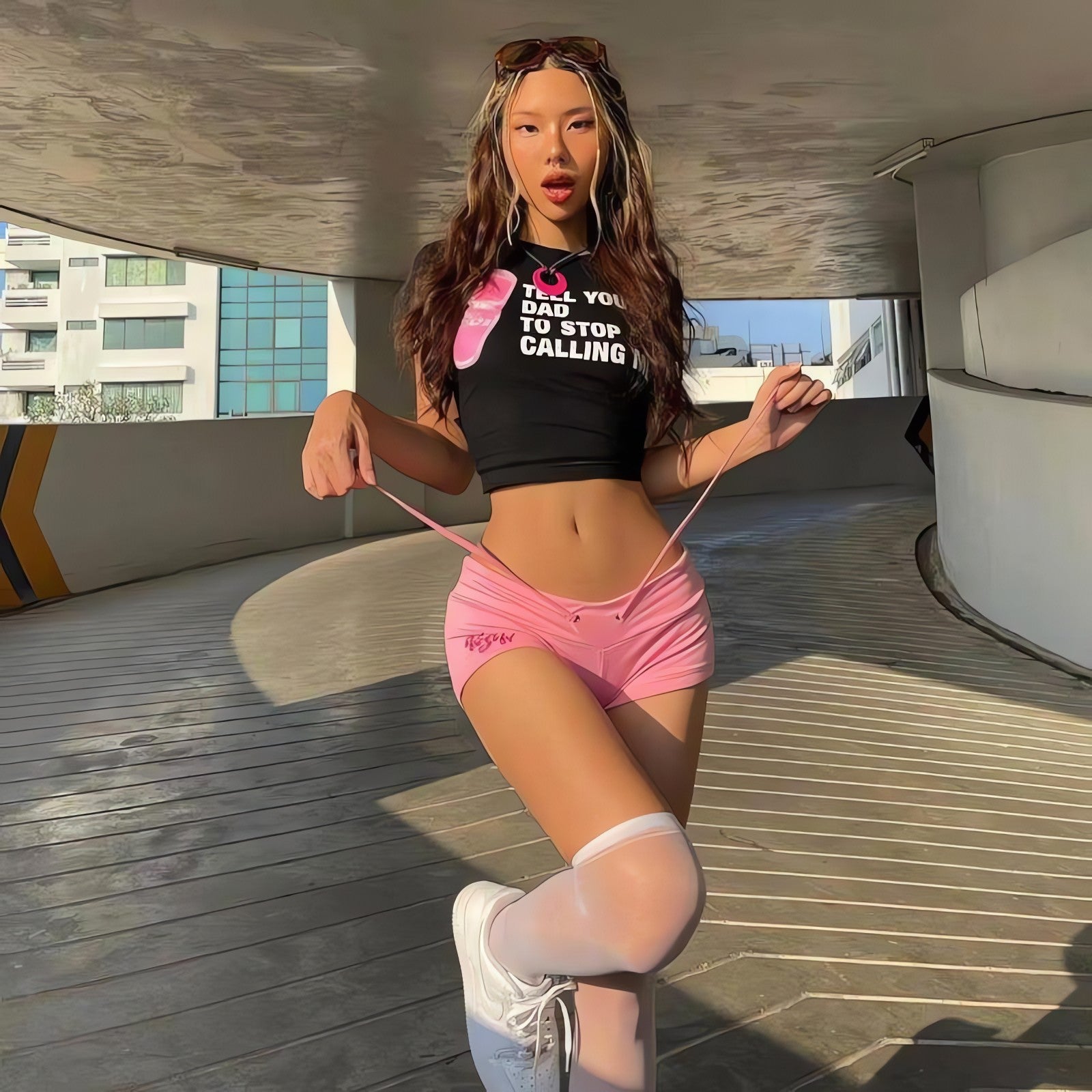 Tell Your Dad Crop Tee - KAYSMAR