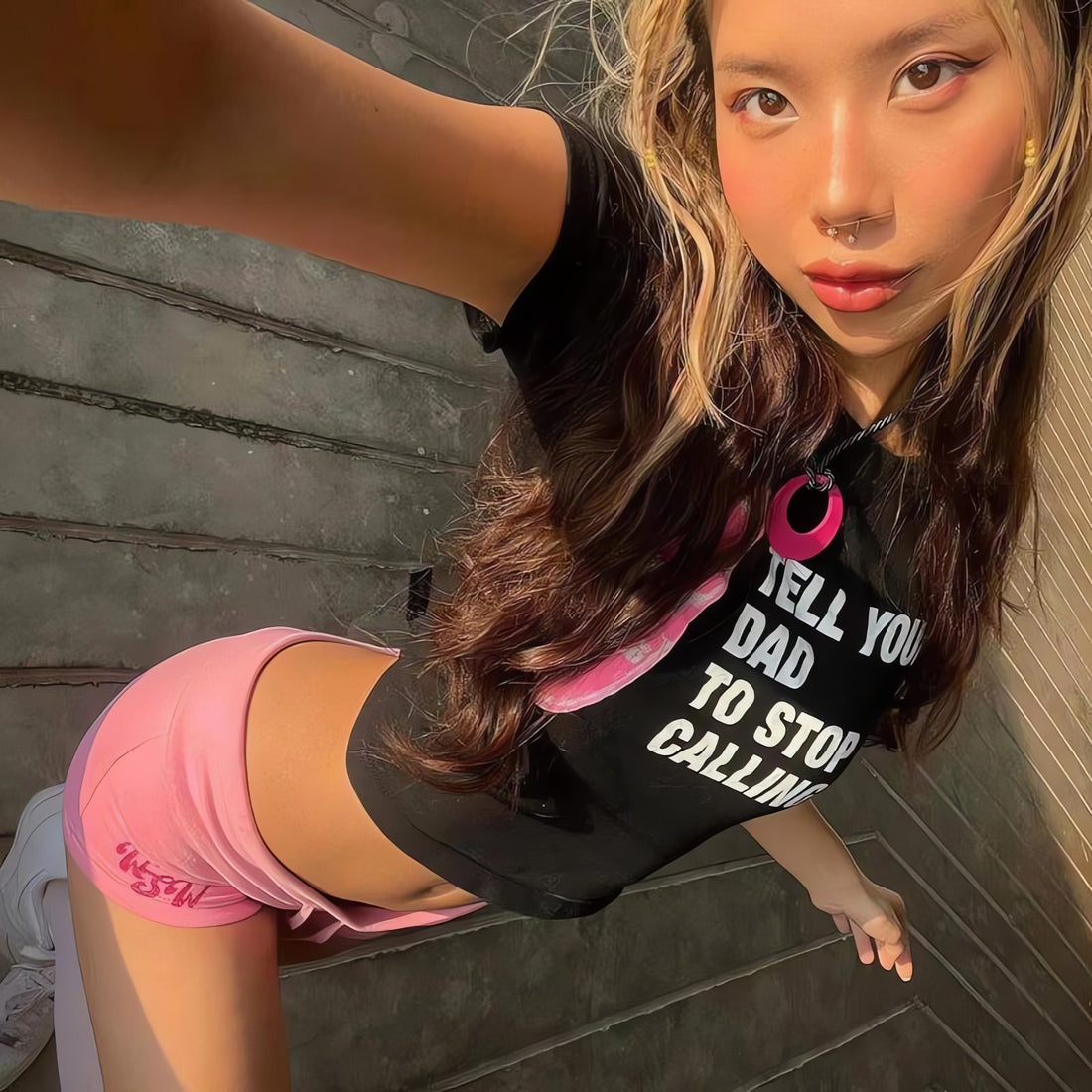Tell Your Dad Crop Tee - KAYSMAR