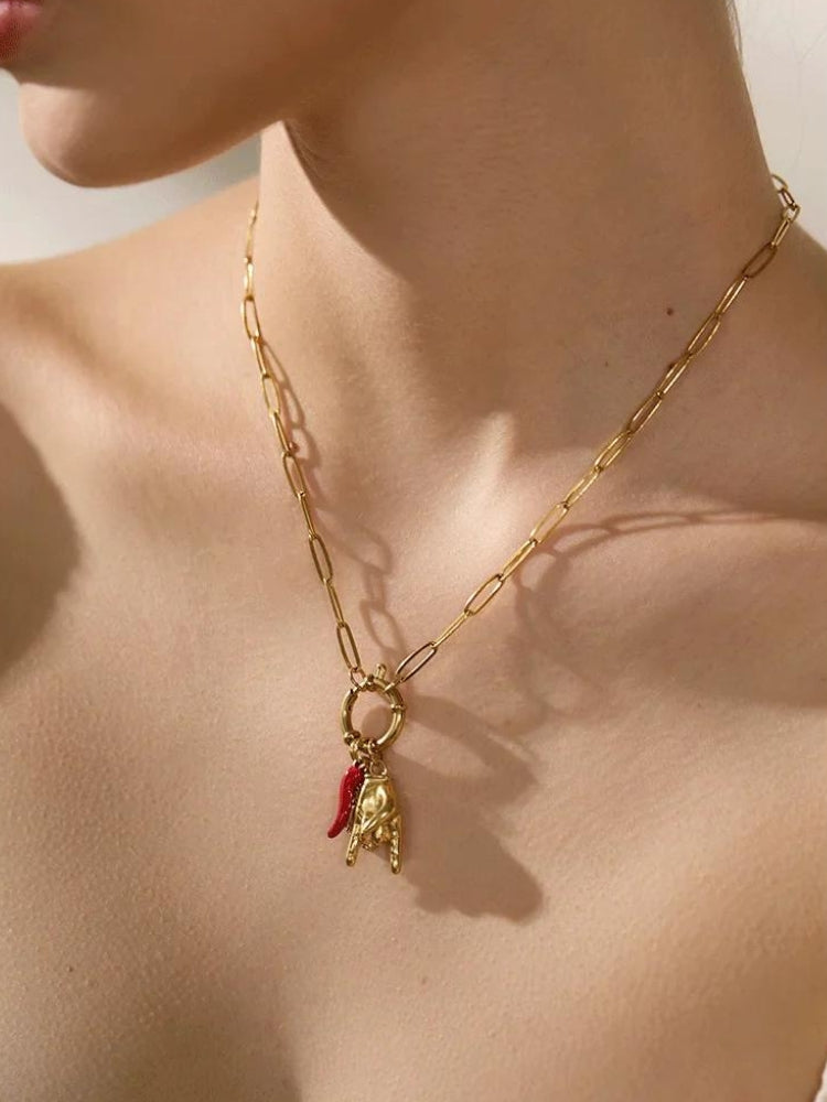 Three Charms Necklace & Bracelet Set - KAYSMAR