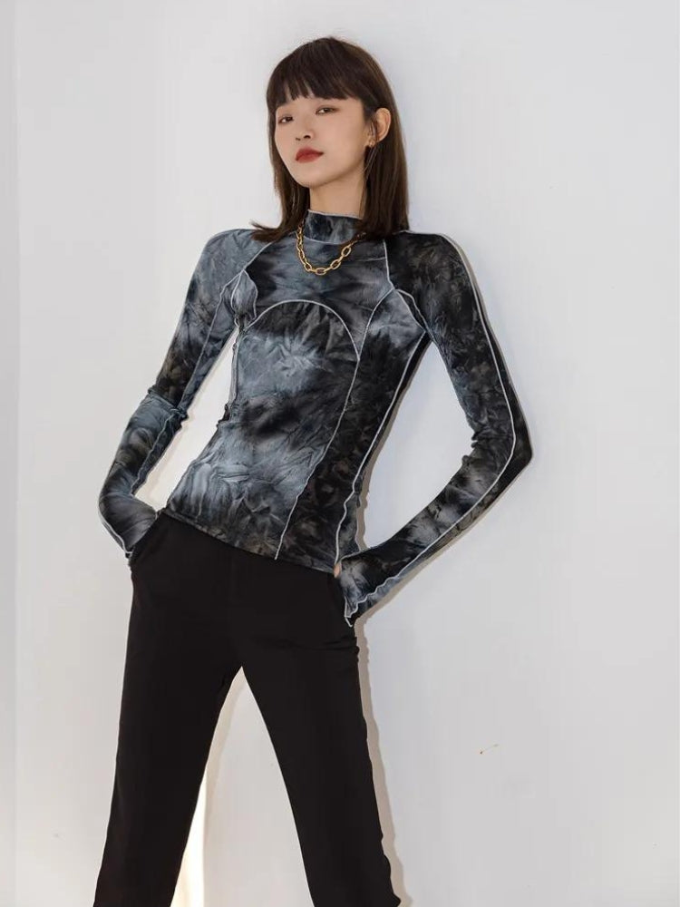 Tie Dye High Neck Top - KAYSMAR