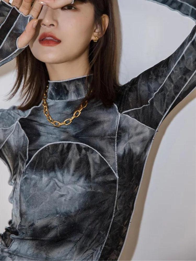 Tie Dye High Neck Top - KAYSMAR