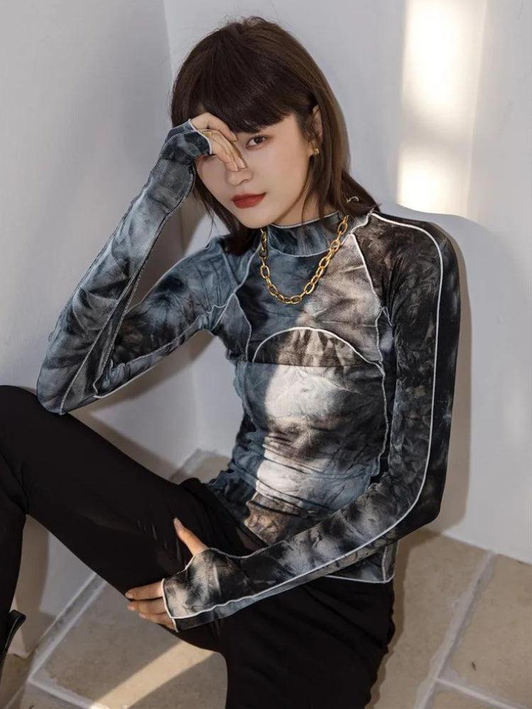 Tie Dye High Neck Top - KAYSMAR