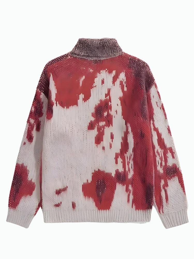 Tie Dye Turtle Neck Knitted Sweater - KAYSMAR