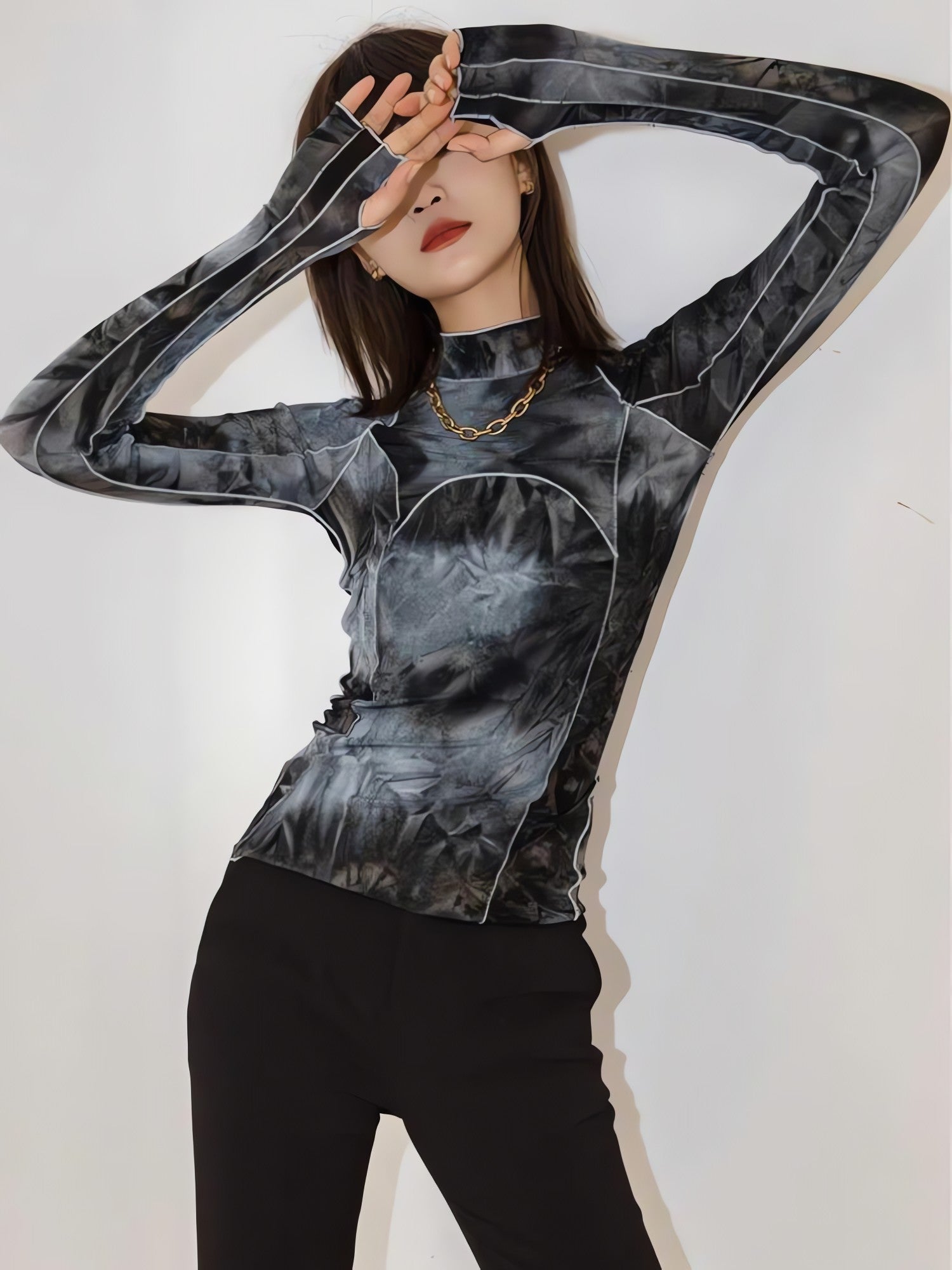 Tie Dye High Neck Top - KAYSMAR