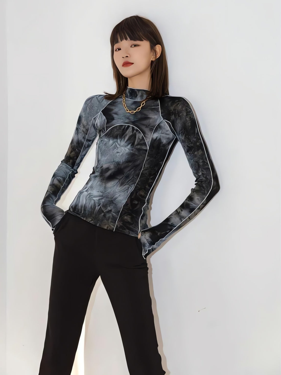 Tie Dye High Neck Top - KAYSMAR