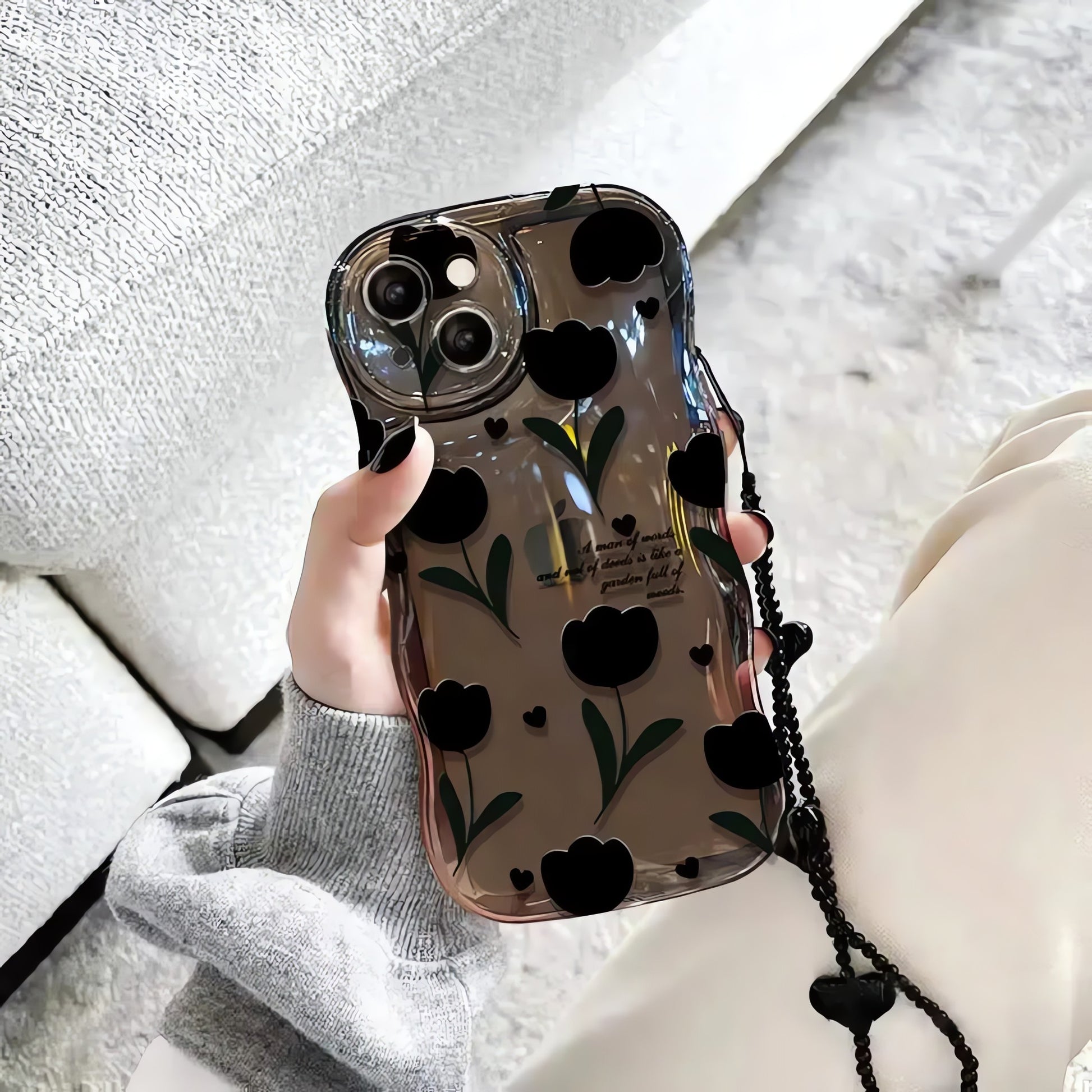 Tulip Bubble Clear Phone Case - KAYSMAR